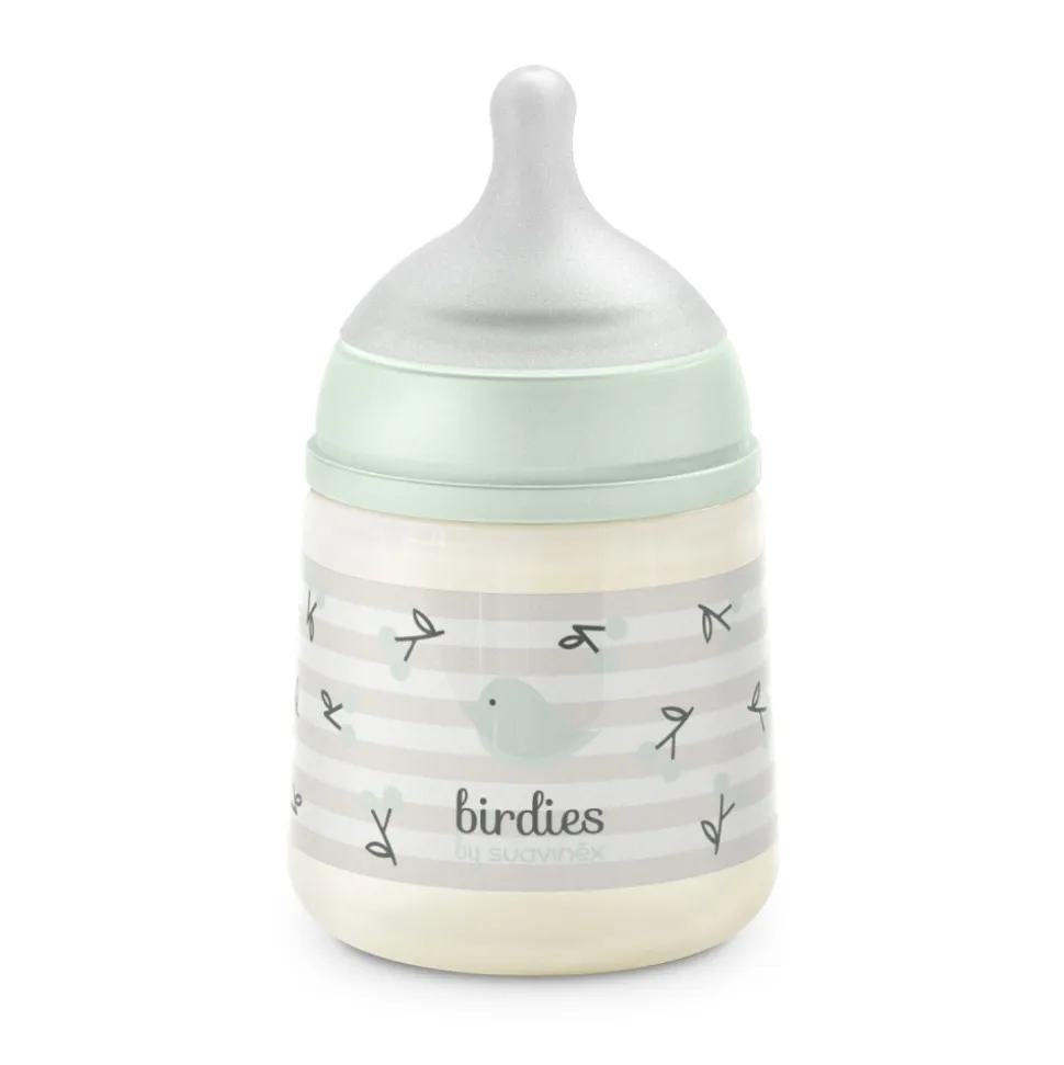 Coffret nouveau-né bébé birdies avec biberons et sucette sx pro vert