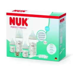 Coffret pp perfect match - 2 biberons 150 ml s+ 2 biberons 260 ml m + 2 tétines flow control + 1 goupillon + 1 sucette 0-2 mois