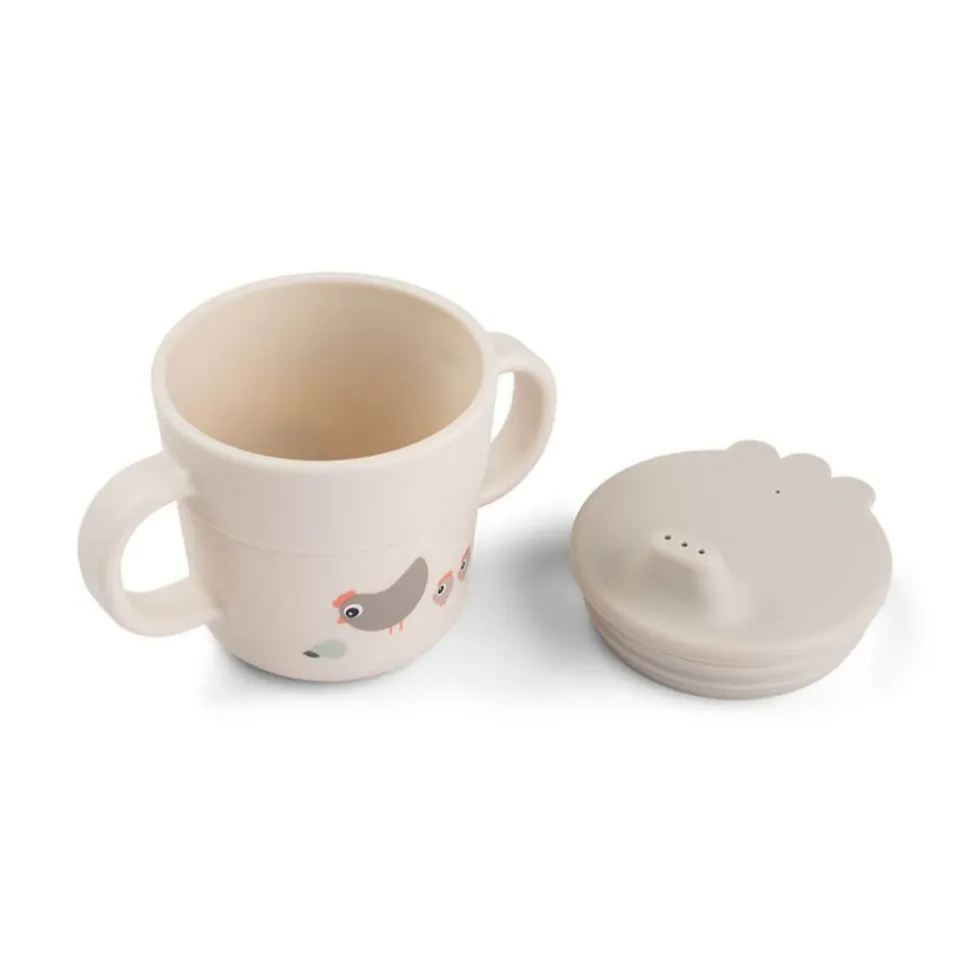 Coffret premier repas avec ventouse tiny farm sable