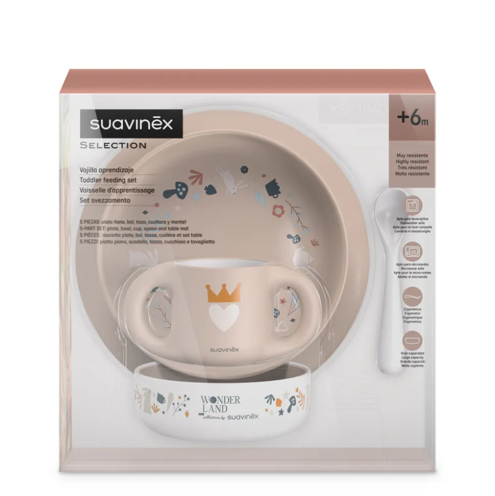 Coffret repas bébé wonderland rose