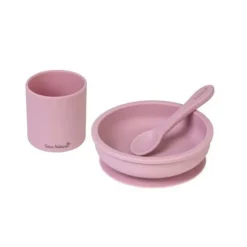 Coffret repas 3 pièces rose