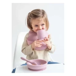 Coffret repas 3 pièces rose