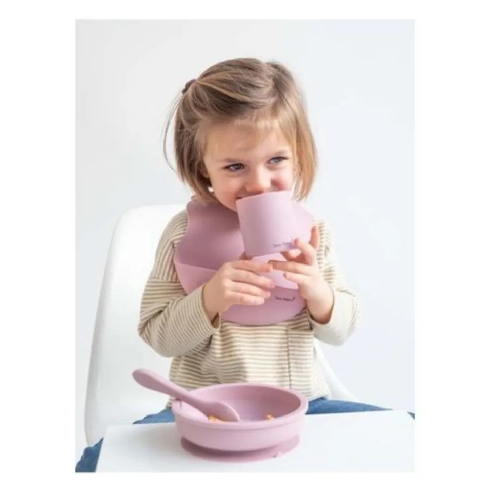 Coffret repas 3 pièces rose
