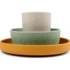 Coffret repas ventouse lalee vert/moutarde/sable