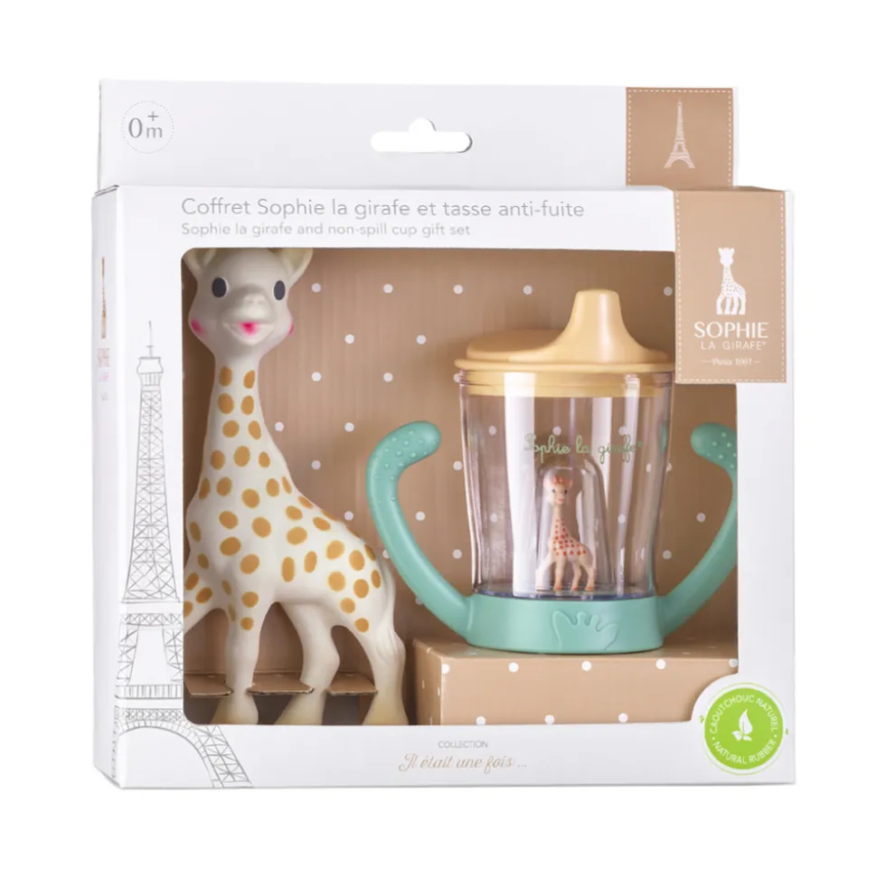 Coffret sophie la girafe et tasse anti-fuite