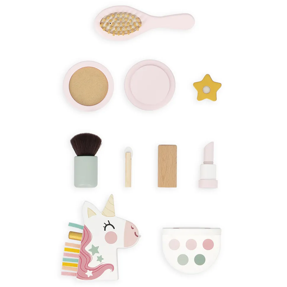 Coiffeuse de table en bois pour enfant licorne