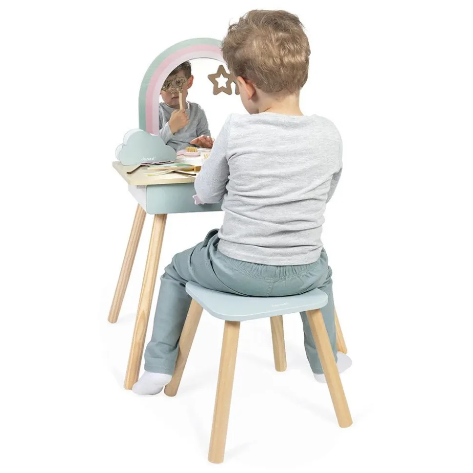 Coiffeuse en bois pour enfant licorne