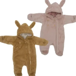 Combi pilote lapin en fausse fourrure angora - pétale 3-6 mois