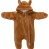 Combi pilote ours en fausse fourrure angora havane 3-6 mois