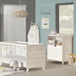 Commode bébé avec dispositif à langer scandi naturel