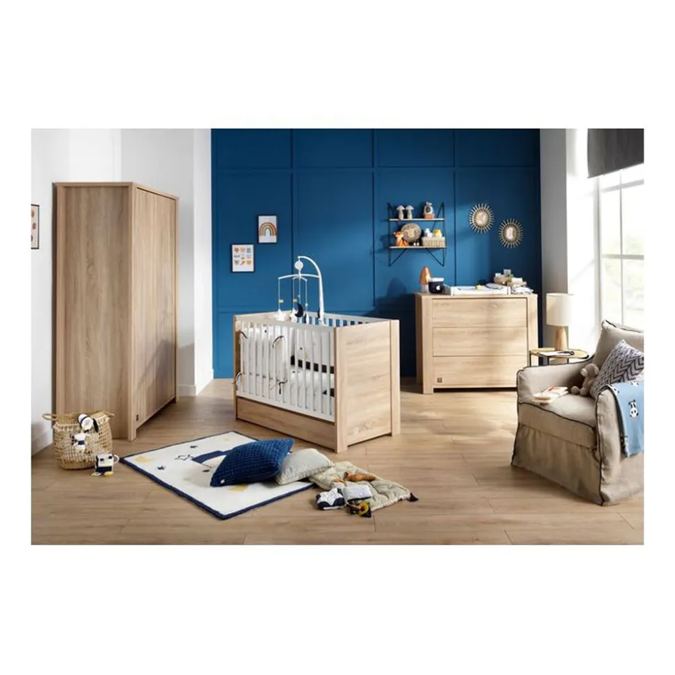 Commode bébé 3 tiroirs antonin version bois