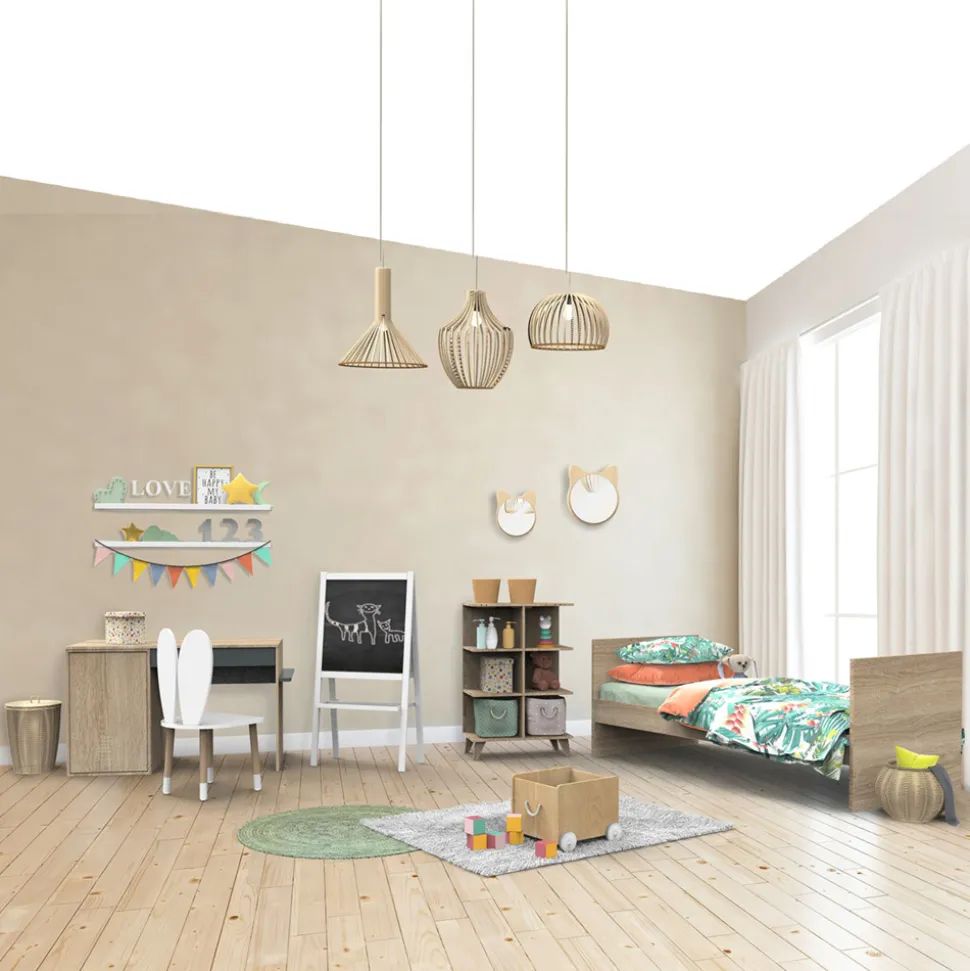 Commode bébé évolutive en bureau nova gris volcan