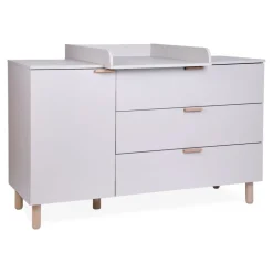 Commode à langer bébé 3 tiroirs cosy clay
