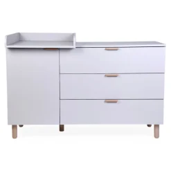 Commode à langer bébé 3 tiroirs cosy clay