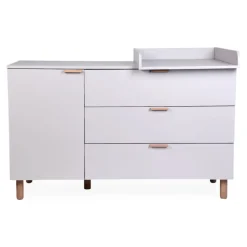 Commode à langer bébé 3 tiroirs cosy clay