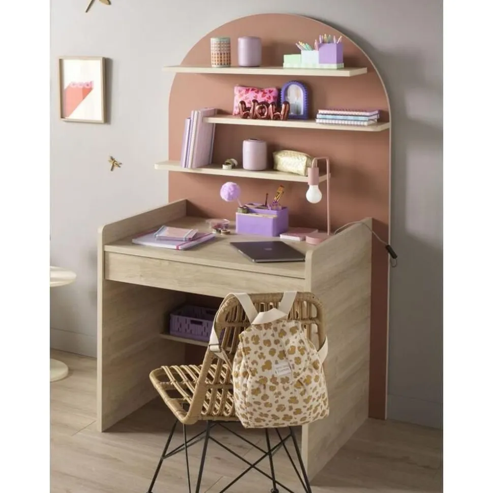 Commode à langer évolutive en bureau arche terracotta