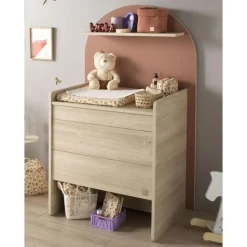 Commode à langer évolutive en bureau arche terracotta