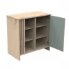 Commode porte et niches sauge tokyo