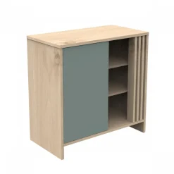 Commode porte et niches sauge tokyo