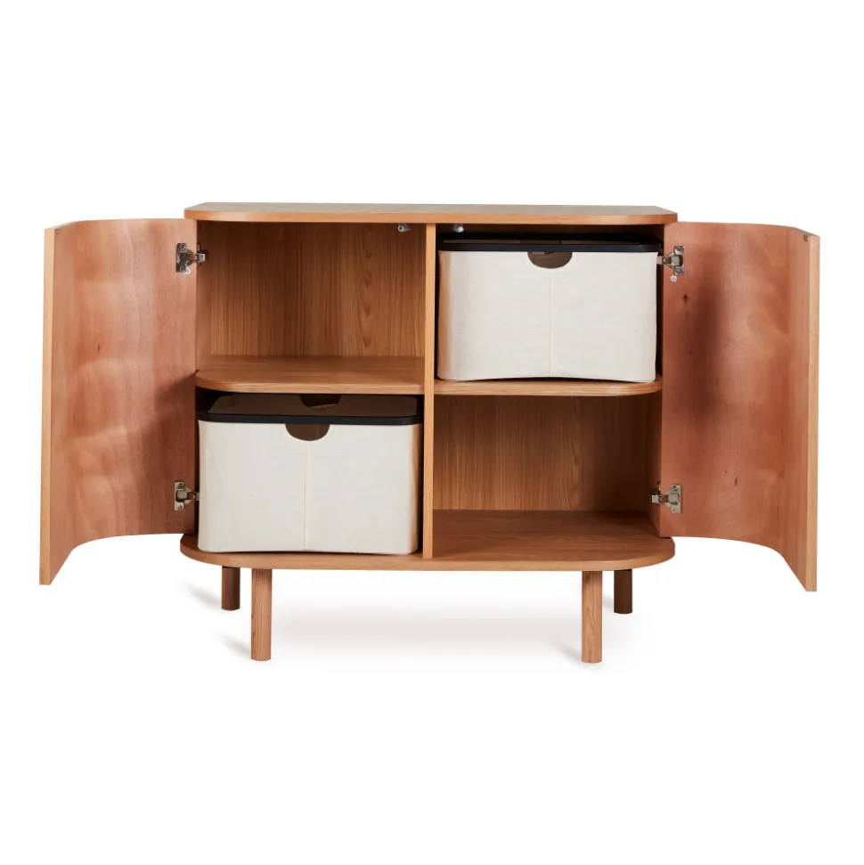 Commode 2 portes yume naturel ash wood