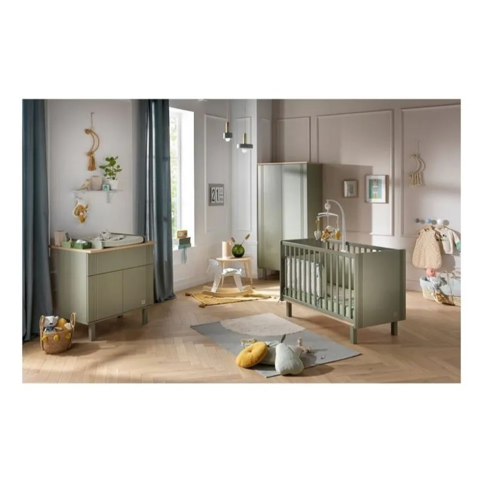 Commode 1 tiroir 2 portes eleonore kaki