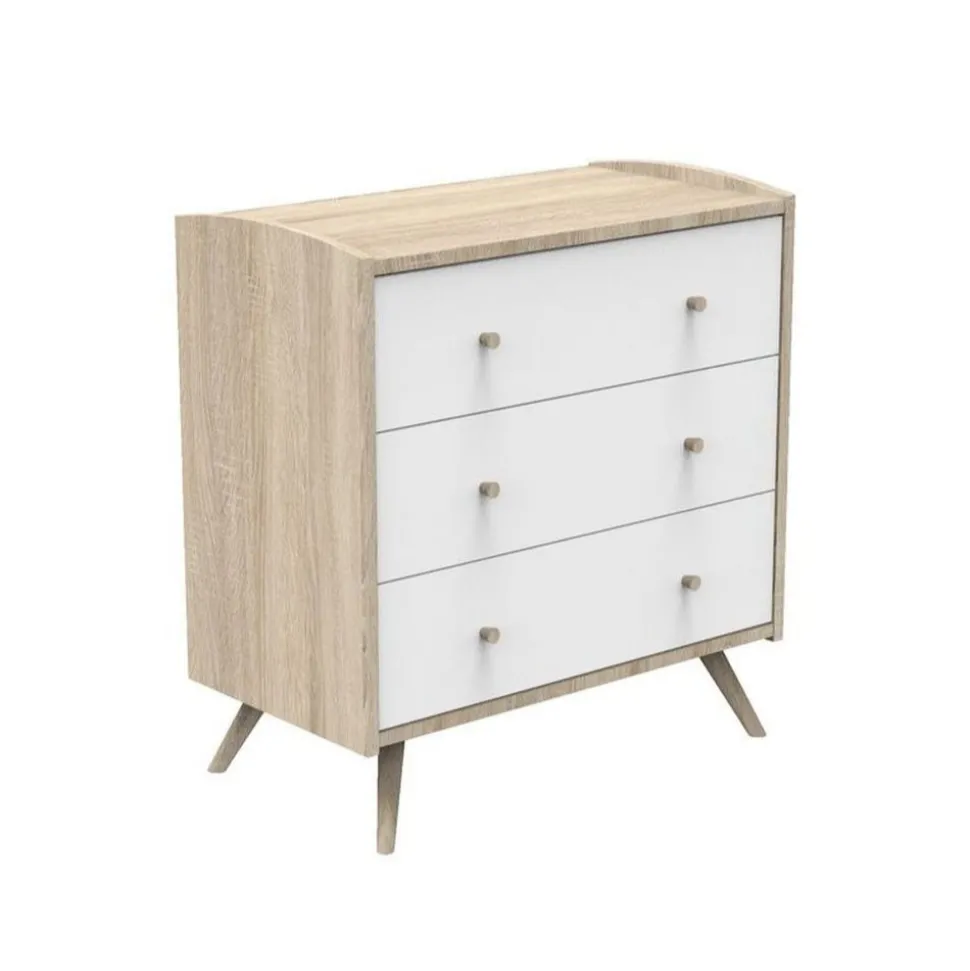Commode 3 tiroirs access bois blanc