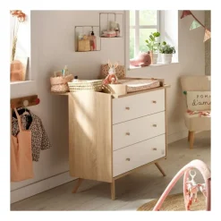 Commode 3 tiroirs access bois blanc