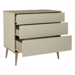 Commode 3 tiroirs flow argile et oak