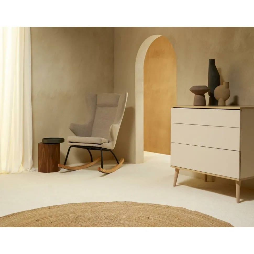 Commode 3 tiroirs flow argile et oak