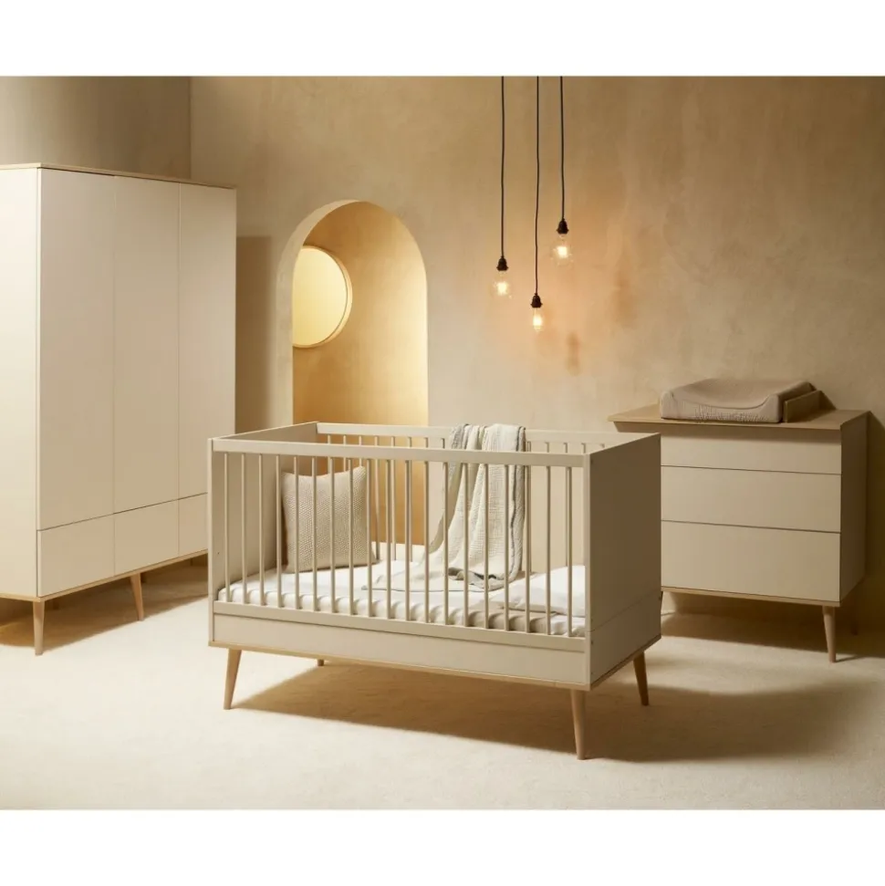 Commode 3 tiroirs flow argile et oak