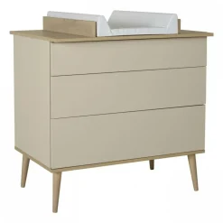 Commode 3 tiroirs flow argile et oak