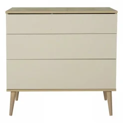 Commode 3 tiroirs flow argile et oak