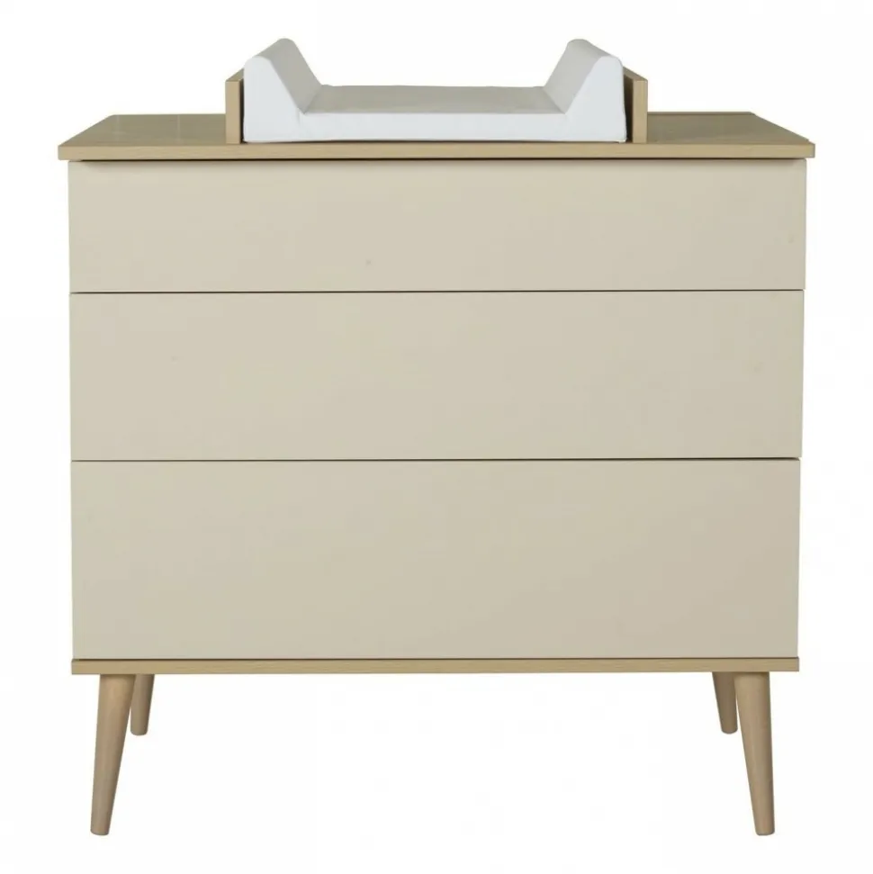 Commode 3 tiroirs flow argile et oak