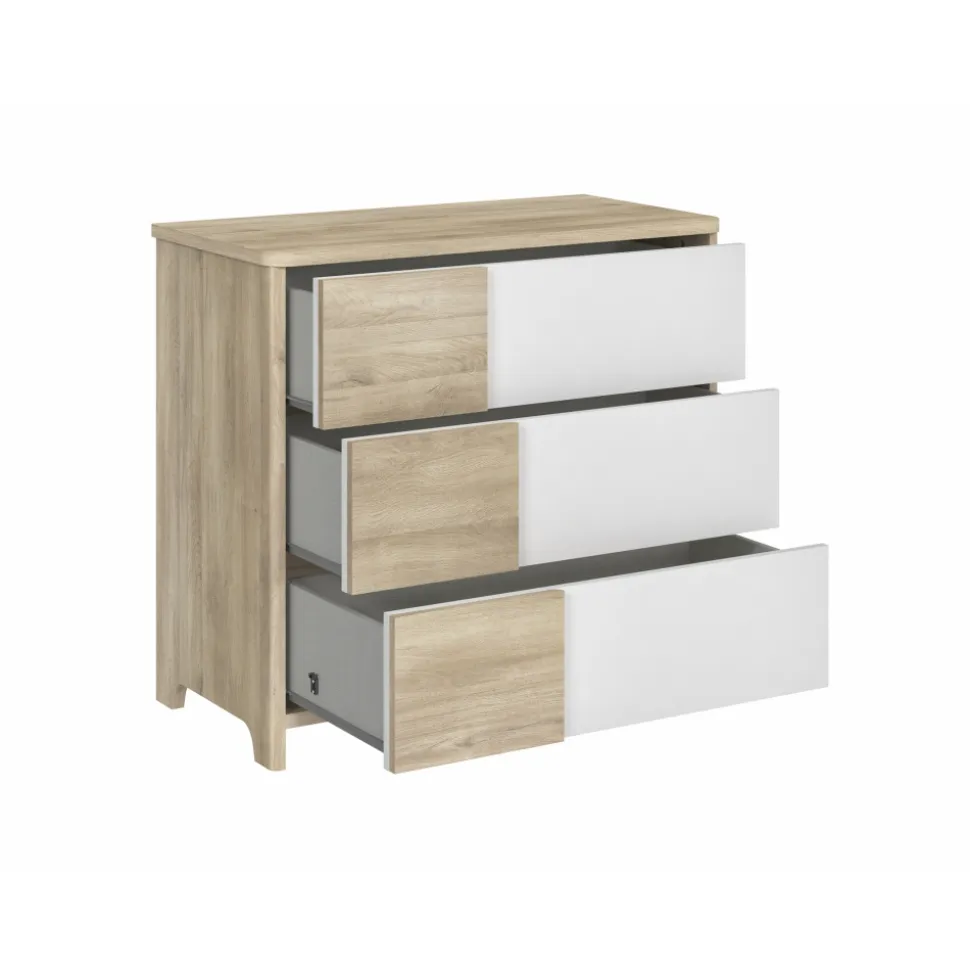 Commode 3 tiroirs sacha chêne