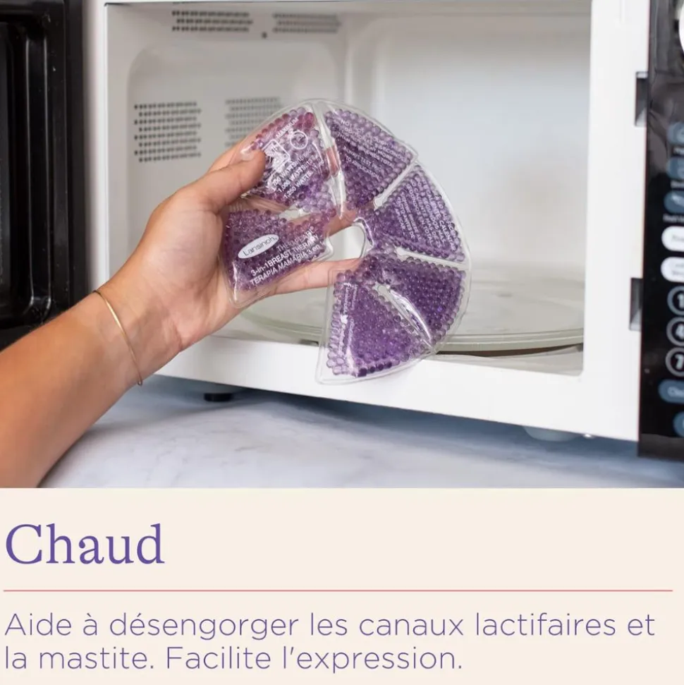 Compresses d'allaitement 3-en-1 chaud/froid réutilisables
