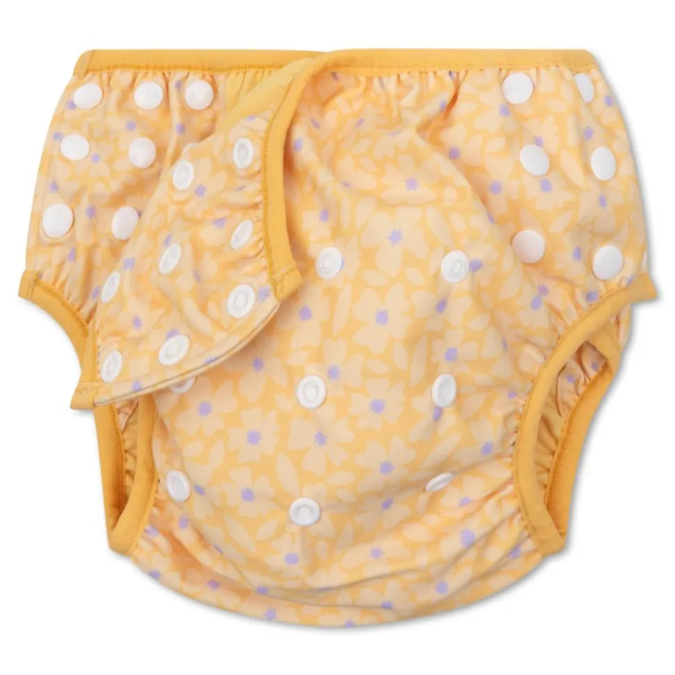 Couche de bain lavable 0-3 ans fleurs jaunes