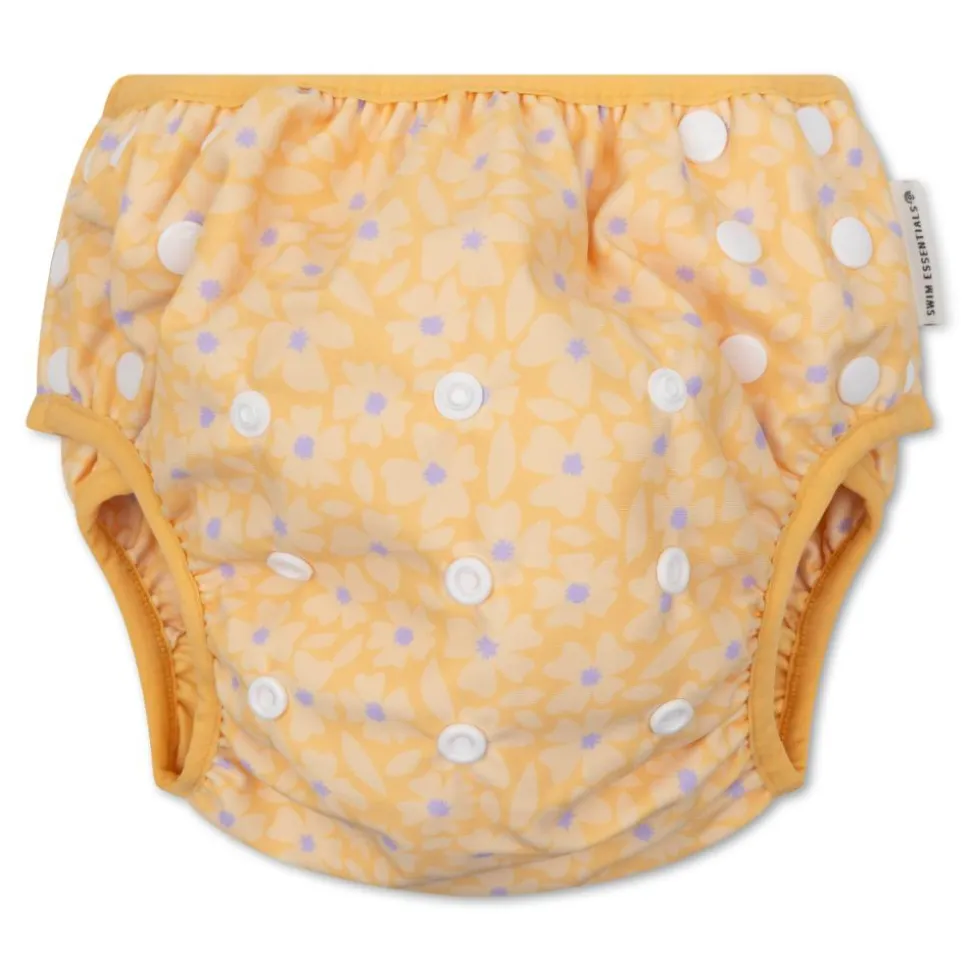 Couche de bain lavable 0-3 ans fleurs jaunes