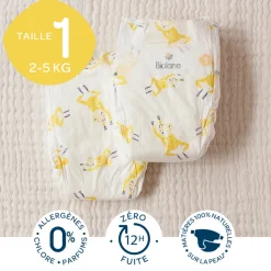 Couches bébé écologiques taille 1 - 28 couches