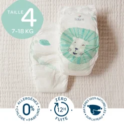 Couches bébé écologiques taille 4 - 44 couches