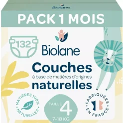 Couches bébé taille 4 pack 1 mois 132 couches