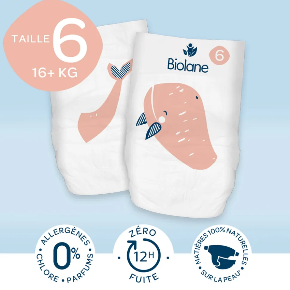 Couches culottes bébé taille 6 pack 1 mois 108 couches
