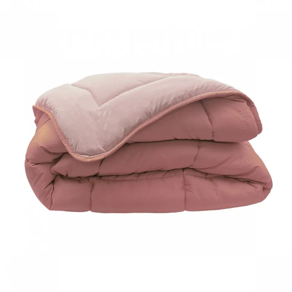 Couette bicolore été 100 x 140 blush/ash roses