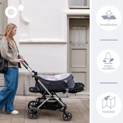 Couffin bébé nest & go grey