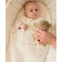 Couffin fluffy, orso et lily en veloudoux naturel