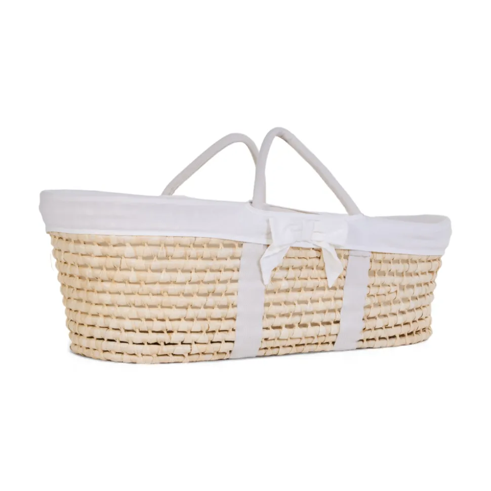 Couffin moïse avec matelas et habillage jersey écru