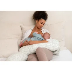 Coussin d'allaitement maxxy mini leaves green