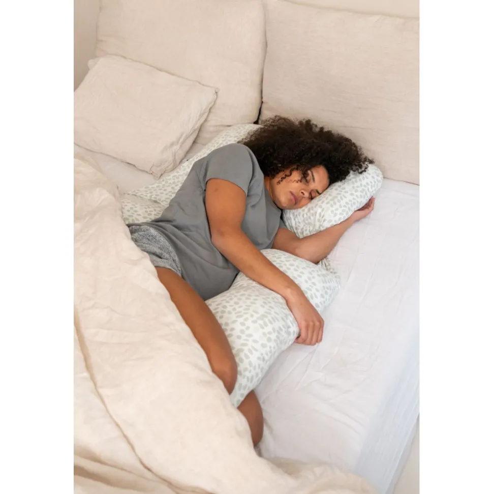 Coussin d'allaitement maxxy mini leaves green