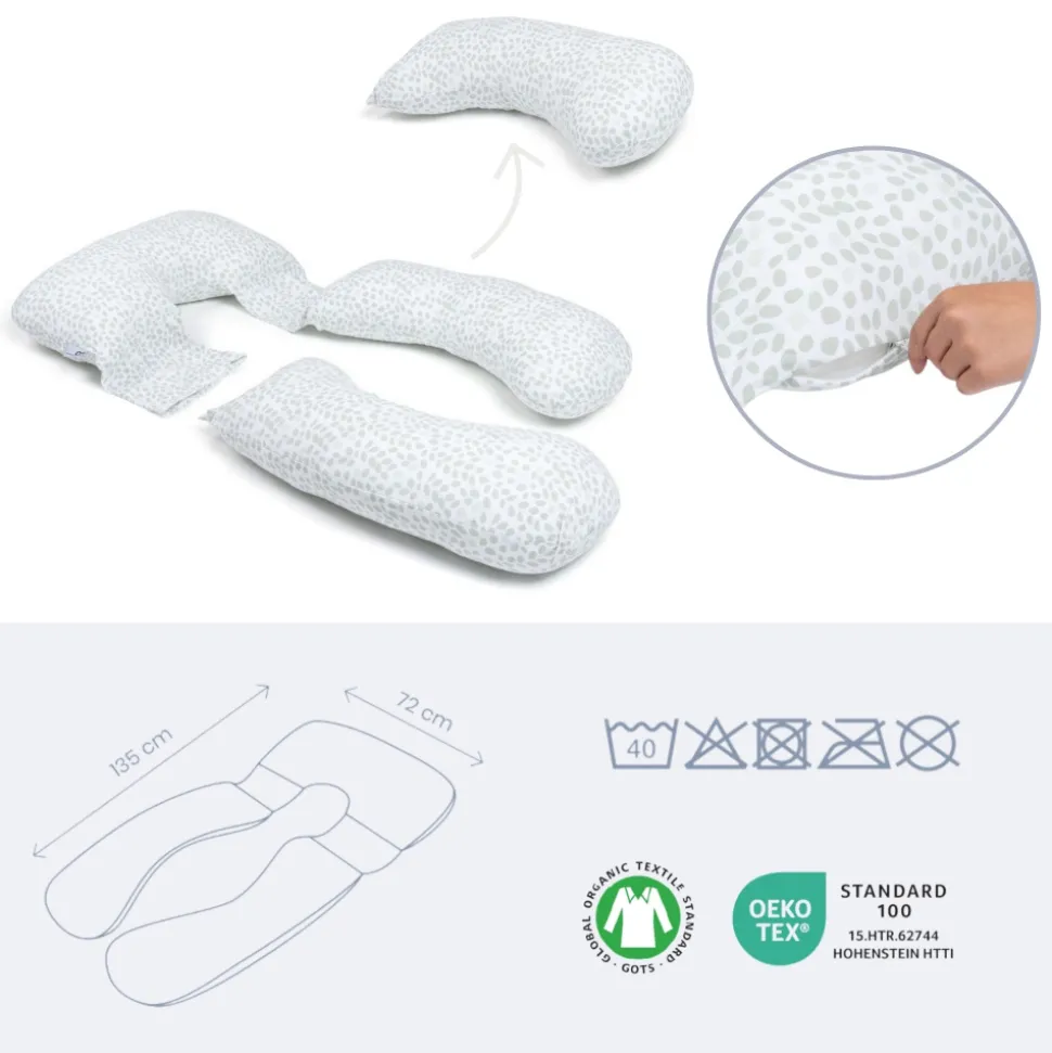 Coussin d'allaitement maxxy mini leaves green