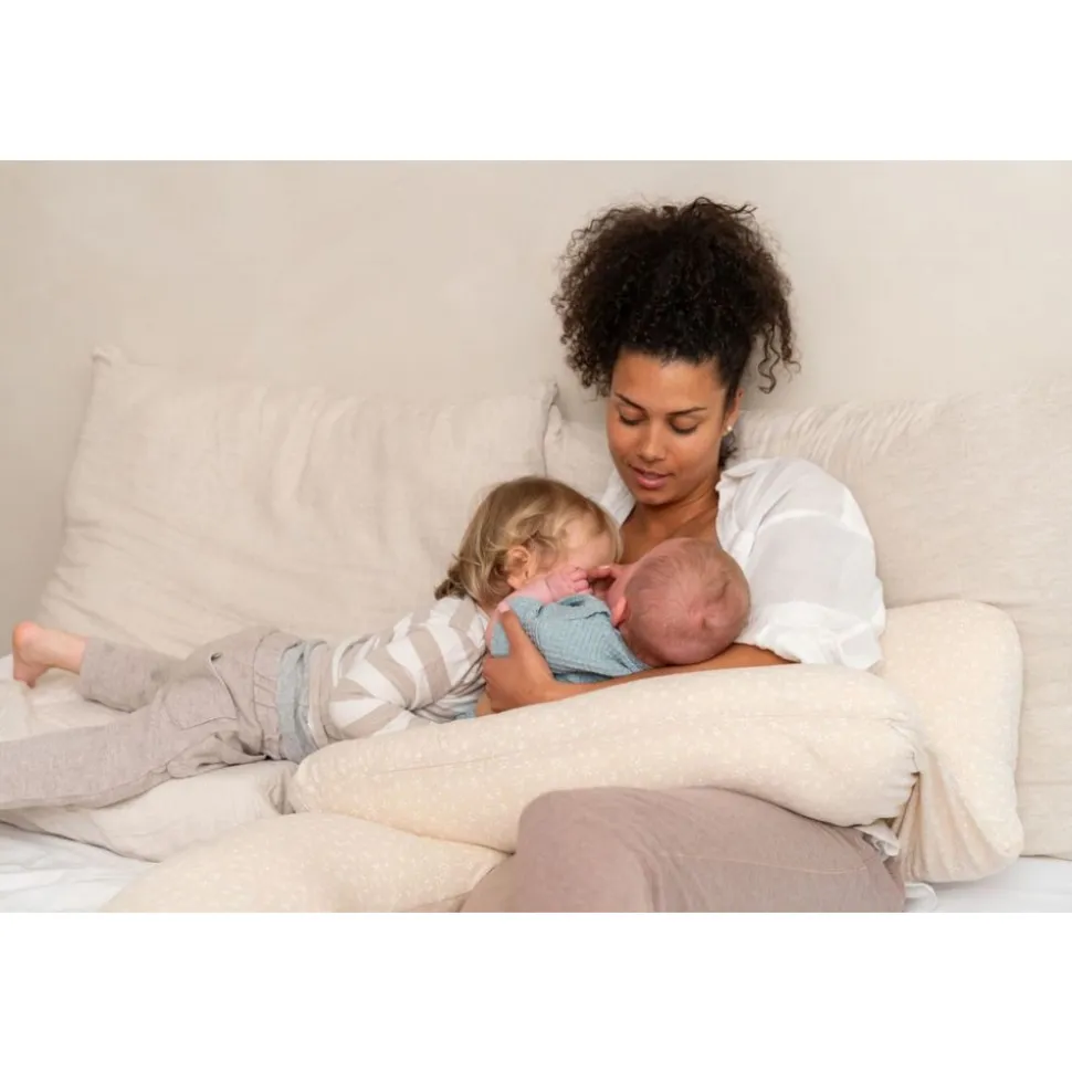 Coussin d'allaitement maxxy mini flowers sand