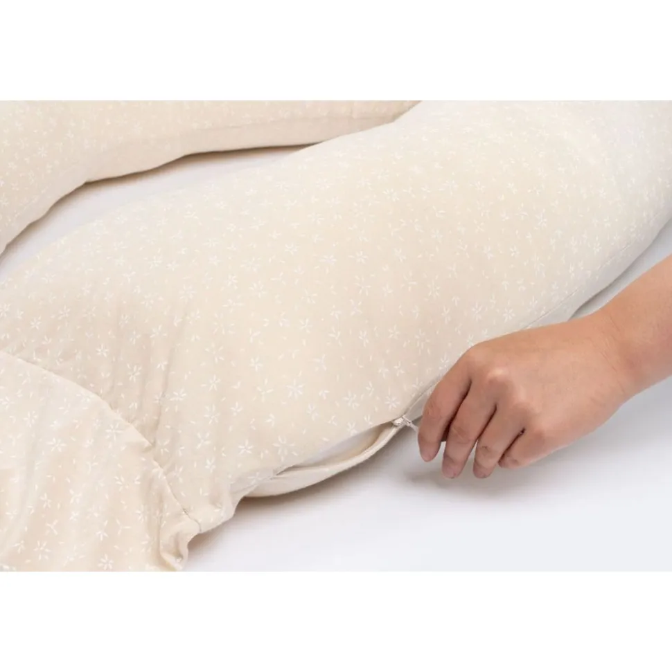 Coussin d'allaitement maxxy mini flowers sand